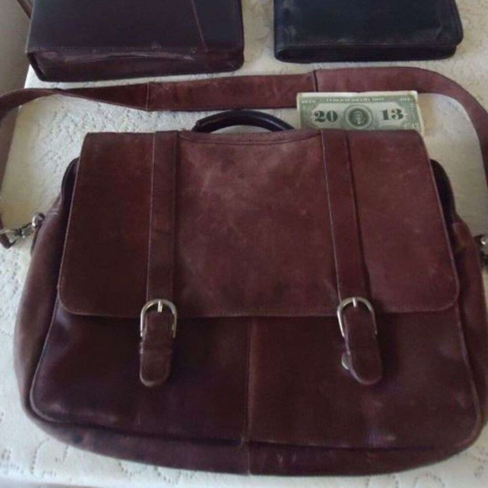 Kenneth Cole Reaction Leather Flapover Laptop Portfolio